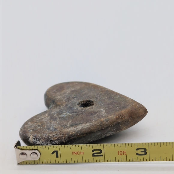 Heart-Shaped Metal Art Piece Heavy Patina - Picture 6 of 6